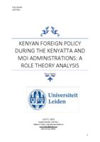 KENYAN FOREIGN POLICY DURING THE KENYATTA AND MOI ADMINISTRATIONS: A ROLE THEORY ANALYSIS
