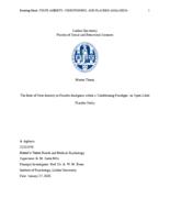 The role of state anxiety in placebo analgesia within a conditioning paradigm: An open-label placebo study