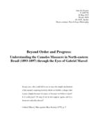 Beyond Order and Progress: Understanding the Canudos Massacre in North-eastern Brazil (1893-1897) through the Eyes of Gabriel Marcel