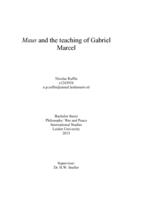 Maus and the teaching of Gabriel Marcel