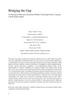 Bridging the gap: Do ideological differences determine whether center-rigth parties cooperate with the radical right?