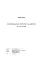 Power Sharing in Post-Civil War Lebanon: An Evaluation