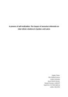 A process of self-realization: The impact of secession referenda on inter-ethnic relations in Quebec and Latvia