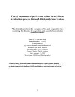 Forced movement of preference orders in a civil war termination process through third-party intervention
