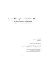 Perceived corruption and institutional trust: A cross-national exploration