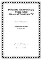 Democratic stability in deeply divided states: The case of Vanuatu and Fiji