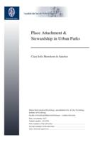 Place attachment & stewardship in urban parks