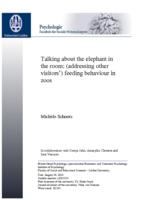 Talking about the elephant in the room: Addressing other visitors' feeding behaviour in zoos
