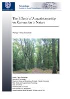 The effects of acquaintanceship on restoration in nature