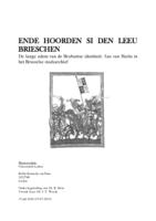 Ende hoorden si den leeu brieschen. De lange adem van de Brabantse identiteit: Jan van Heelu in het Brusselse stadsarchief