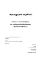 Honingzoete wijsheid: context en interpretatie van Jan van Boendales Meliboeus en Dirc Potters Mellibeus