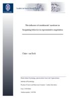 The influence of constituents’ emotions on bargaining behavior in representative negotiation