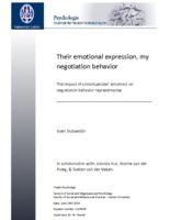 Their emotional expression, my negotiation behavior; The impact of constituencies' emotions on negotiation behavior representative