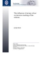 The influence of jersey colour on decision making of the referee