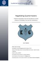 Negotiating quartermasters - Preferred negotiation style and the influence of time pressure, uncertainty, trust and the constituency