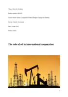 The Role of Oil in International Cooperation