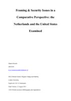 Framing and Security Issues in a Comparative Perspective: The Netherlands and the United States Examined