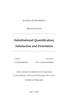 Substitutional Quantification, Satisfaction, and Denotation