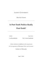 Is Post-Truth Politics Really Post-Truth?