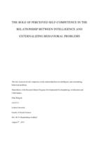 The role of perceived self-competence in the relationship between intelligence and externalizing behavioral problems