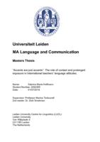 “Accents are just accents”: The role of contact and prolonged exposure in International teachers’ language attitudes.