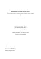 Mastering the art of swearing in a second language: a three-pronged analysis of swearing behaviour of Dutch L2 learners of English.