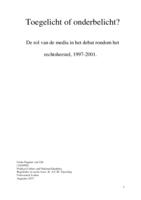 Toegelicht of onderbelicht? De rol van de media in het debat rondom het rechtsherstel, 1997-2001