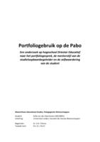 Portfoliogebruik op de Pabo; Een onderzoek op hogeschool Driestar Educatief naar het portfoliogesprek, de mentorstijl van de studieloopbaanbegeleider en de zelfwaardering van de student