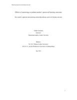 Effects of mentoring on student teacher's perceived learning outcomes