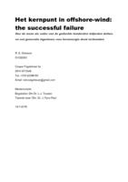 Het kernpunt in off-shore wind: the successful failure