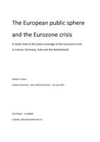 The European public sphere and the Eurozone crisis: A closer look at the press coverage of the Eurozone crisis