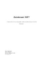 (In)tolerant: M/F?