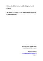 Hitting the 'Like' Button and Bridging the Social Capital: The Impact of Facebook Use on 'thin social trust' and levels of political tolerance