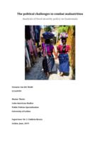 The political challenges to combat malnutrition Analysis of food security policy in Guatemala
