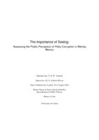 The Importance of Seeing: Assessing the Public Perception of Petty Corruption in Mérida, Mexico