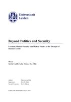 Beyond Politics and Security: Freedom, Human Plurality and Modern Politics in the Thought of Hannah Arendt