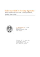 Reader Responsibility in Knowledge Organisation