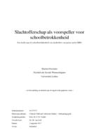 Slachtofferschap als voorspeller voor schoolbetrokkenheid: Een studie naar de schoolbetrokkenheid van slachtoffers van pesten op het MBO