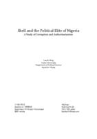 Shell and the Political Elite of Nigeria: A Study of Corruption and Authoritarianism