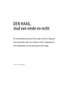 Den Haag, stad van vrede en recht