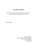 At your service!  The National Board for Historical Service and its role in society and politics during Wartime America.