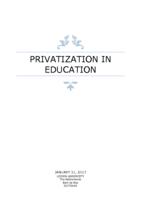 Privatization in Education