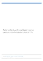 Automation & universal basic income: Arguments of distributive justice in favour of a UBI