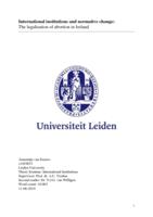 International institutions and normative change: The legalisation of abortion in Ireland