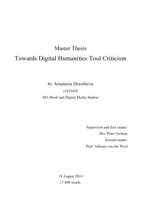 Towards Digital Humanities Tool Criticism