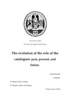 The evolution of the role of the cataloguer: past, present, and future