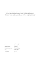 Is the Object Standing, Lying or Sitting? A Study on Linguistic Relativity within the Domain of Posture Verbs in English and Dutch