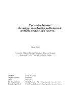 The relation between chronotype, sleep duration and behavioral problems in school-aged children