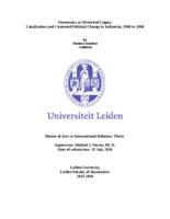 Democracy as Historical Legacy: Localization and Contested Political Change in Indonesia, 1900 to 1960