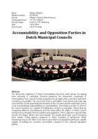 Accountability and Opposition Parties in Dutch Municipal Councils
